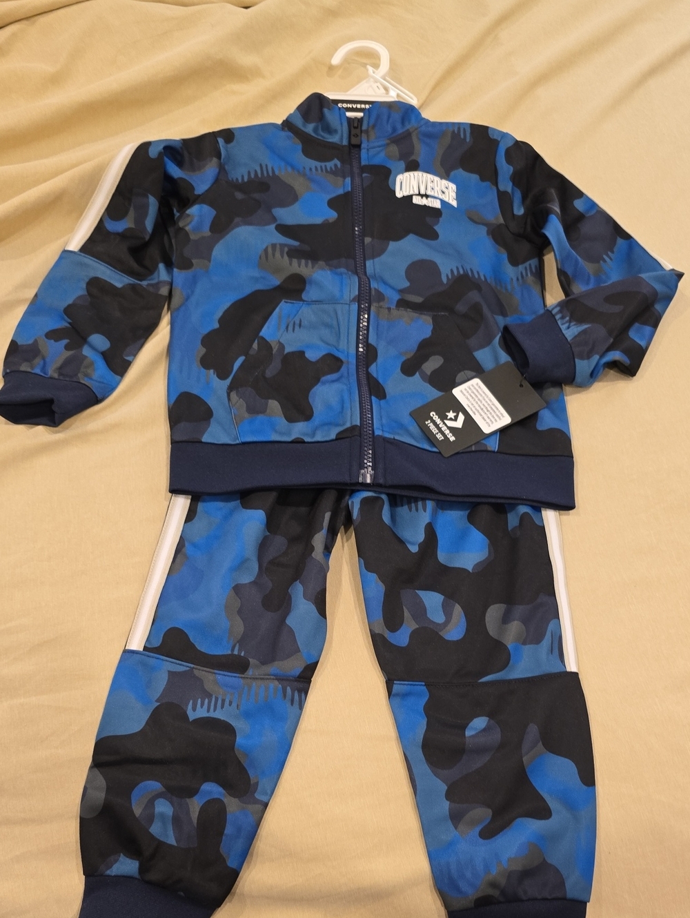 Converse Blue & Black Camo Track Pajama Set - Size 4T, NWT